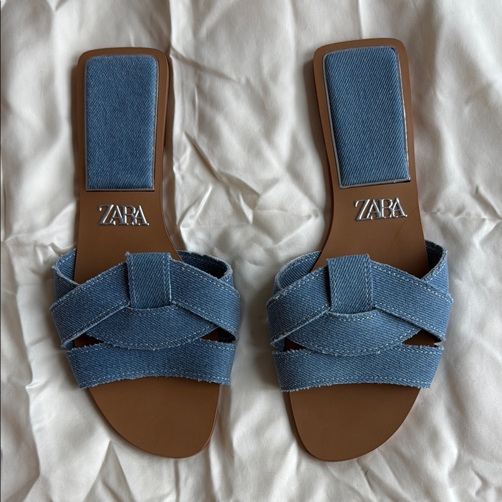 Zara Women's Denim Blue Sandals